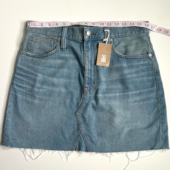Madewell Rigid Denim Jean A-Line Mini Skirt Size 30 - Picture 12 of 15